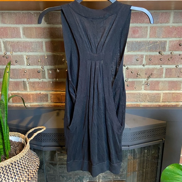 BCBGMaxAzria Black Knit Scoop Neck Tank, Size S - Picture 3 of 6